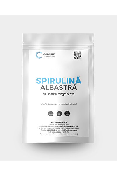 Cerasus Puterea Naturii Spirulină albastră pulbere organică 100g