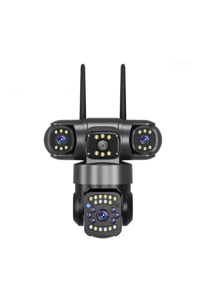 OEM Cameră Supraveghere WiFi 12MP 3 Lentile PTZ 360° Zoom 10X Night Vision Co...