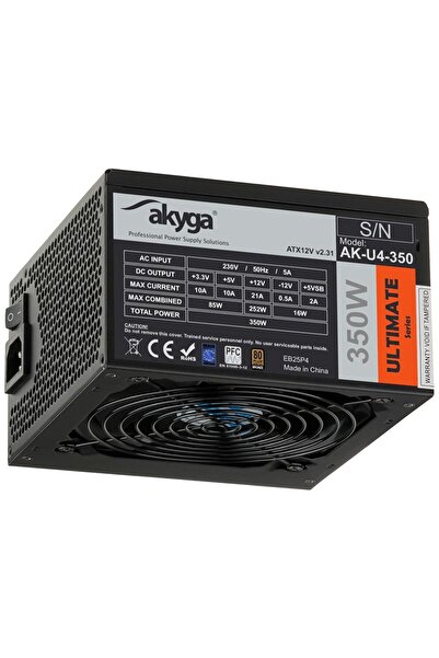 Akyga Sursă de alimentare ATX supremă 350W AK-U4-350 80+ Bronze Ventilator 12...