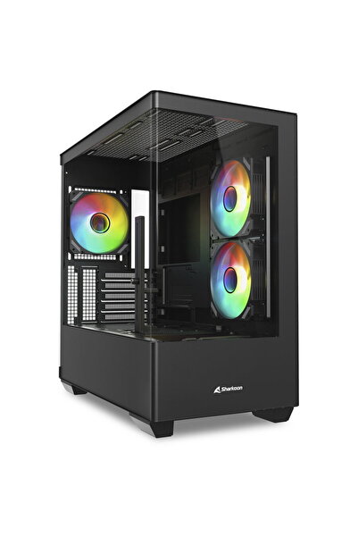 SHARKOON ELITE SHARK CM100 Tower case black Tempered Glass
