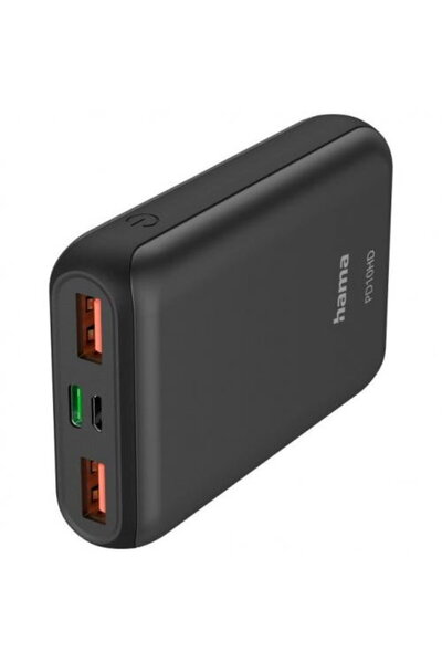 Hama 00201662, 2x USB-A, 10000mAh, Anthracite