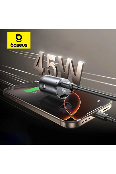 Baseus Încărcare rapidă 45W, 1 x USB Type-C, pt. bricheta auto, include cablu...