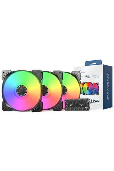 MONTECH Kit 3x HP140 ARGB PWM Negru