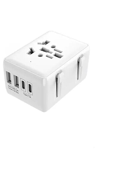 Techsuit HHT203A Travel, 20W, 3A, 2 x USB-A - 2 x USB-C, Alb (Alb: Alb)