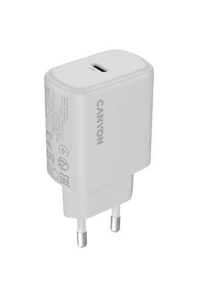 CANYON 1x USB-C 12V 3A 25W Alb