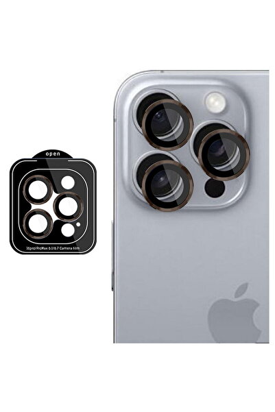 3MK Folie pentru iPhone 16 Pro / iPhone 16 Pro Max - Protecție Lentile - Maro...