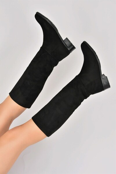 Fox Shoes Crne Antilop Ravan đon dnevne ženske čizme L726600902