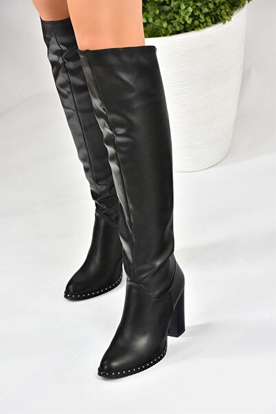Fox Shoes حذاء أسود بكعب عالٍ للنساء L654618009