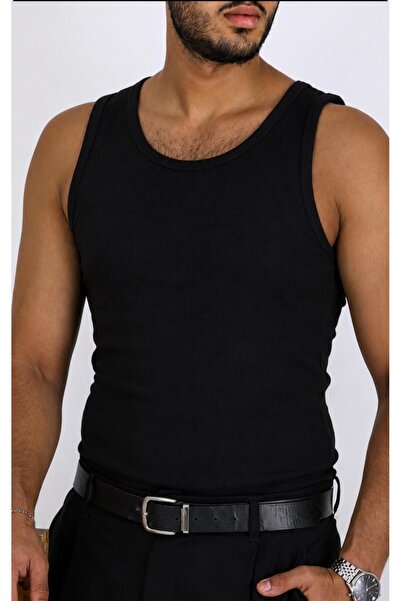 gamaro Erkek Halter Yaka slimfit Sporcu Likralı Atlet