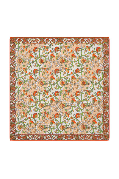 Bursa İpek Μεταξωτό μαντίλι με μοτίβο Tan Shawl Voile