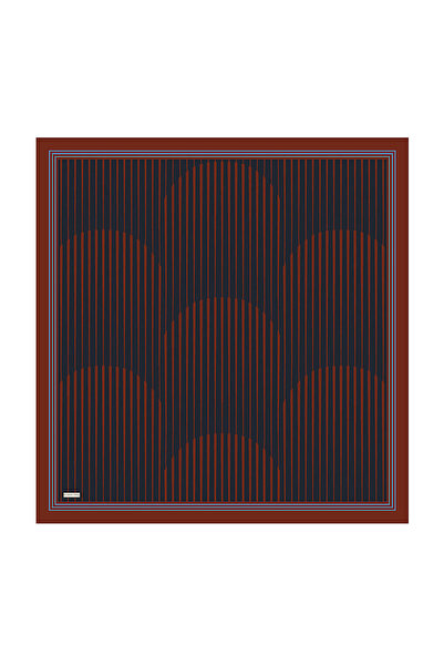 Bursa İpek Burgundy Dila Pattern Sura Silk Scarf