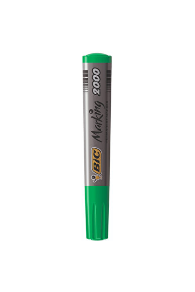 Bic Marker permanent verde cu vârf rotund 2000