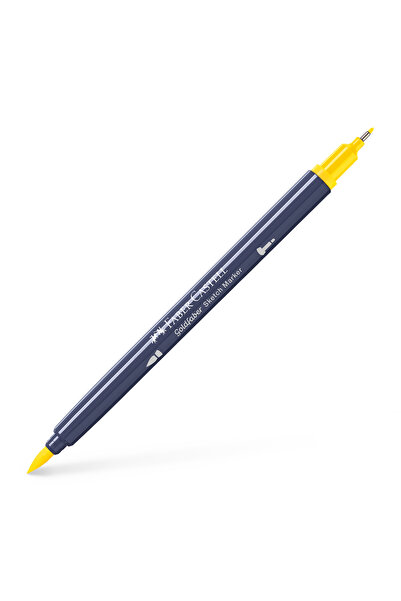 Faber Castell Marker pentru schițe cu 2 vârfuri, Galben Cadmiu 107, Goldfaber...