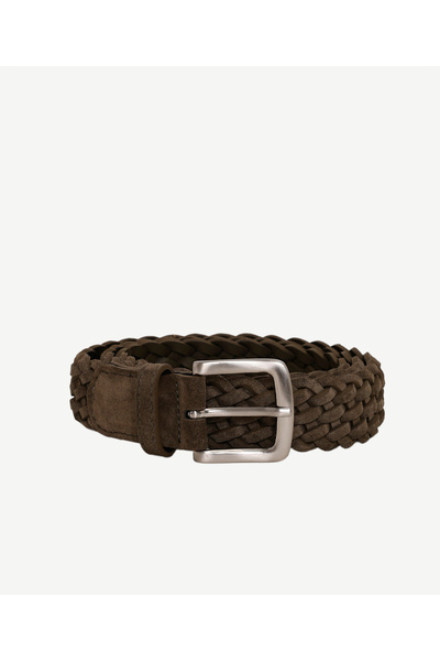 Yargıcı Suede Leather Knitted Belt
