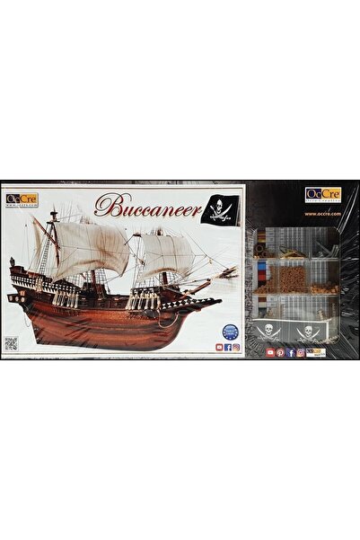 Occre 12002 1/100 Ölçek, Buccaneer, 57 cm. Yelkenli Korsan Gemisi, Ahşap Mode...