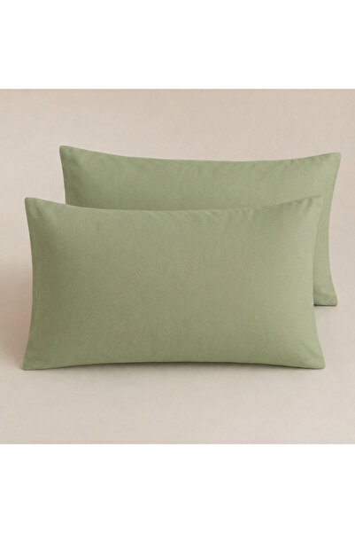 pınarhome collectıon 100% Cotton Solid Fabric Ranforce Covered Pillowcase --5...