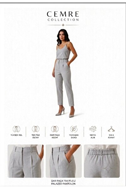 Cemre Collection Carrot-Leg Narrow-Leg Pants