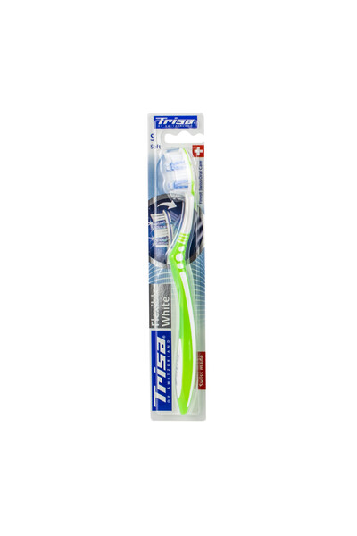 Trisa Periuță de dinți manuală flexibilă, albă și moale, 682209 verde