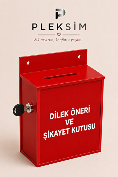 ulusoypleksi Premium Kalitede Kilitli Dilek ve Öneri Kutusu – Duvara Monte Pl...