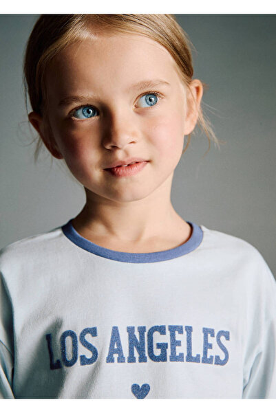 MANGO Baby Βαμβακερό μπλουζάκι με σχέδιο βάρκα
