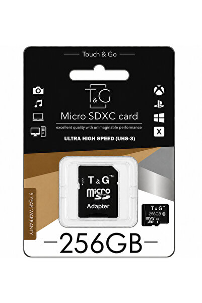 T&G Card de memorie Micro SDXC 256GB cu adaptor SD