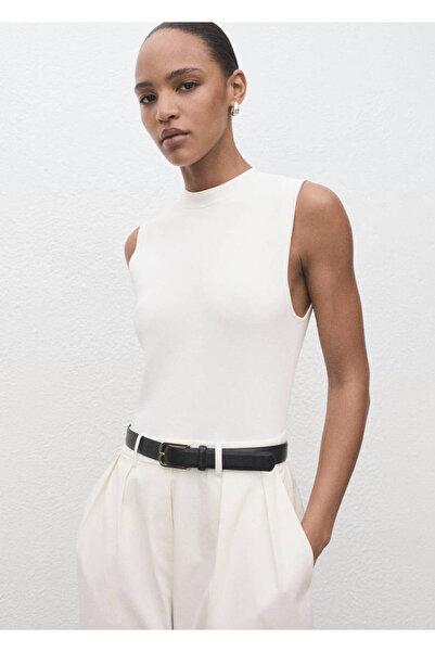 MANGO Woman Overall mit kombiniertem Stoffgürtel