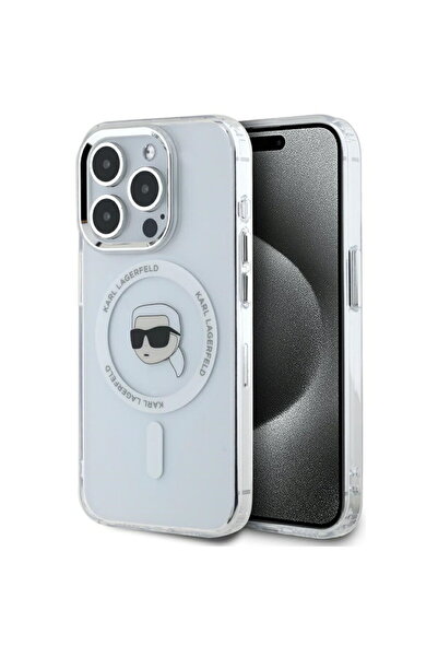 Karl Lagerfeld Husa pentru iPhone 15 Pro - IML MagSafe (KLHMP15LHLSKIH) - Whi...