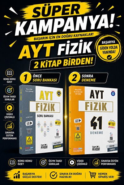 Üçgen Akademi Süper Kampanya AYT Fizik Konu Özetleri + 41 Deneme