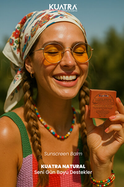 KUATRA Spf 50+ Mineral Tinted Natural Sunscreen Anti-Aging - Anti-Blemish - with Mint and Lavender Essential Oils