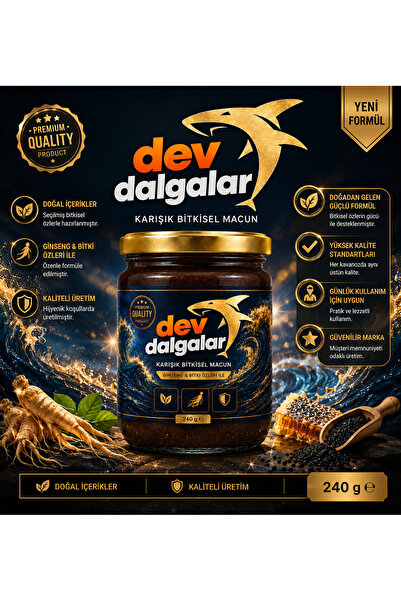 DEV DALGALAR Ballı Bitkisel Macun Kırmızı Ginseng, Demir Dikeni, Çakşır Otu, ...