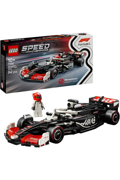 LEGO Mașină de curse Speed Champions MoneyGram Haas F1 Team VF-24, 242 piese,...