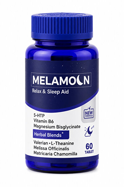 Melamoon 5-HTP, ve Kediotu ekstresi, Takviye Edici Gıda 60 Tablet