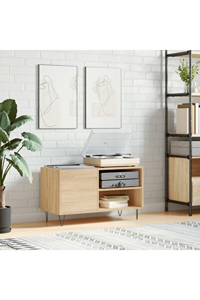 Concept Dulap pentru discuri stejar sonoma 85x38x48 cm lemn prelucrat