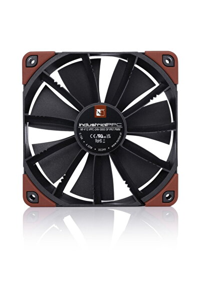 Noctua NF-F12 INDUSTRIALPPC-24V-3000, 1 ventilator de 120 mm, 3000 rpm, Negru