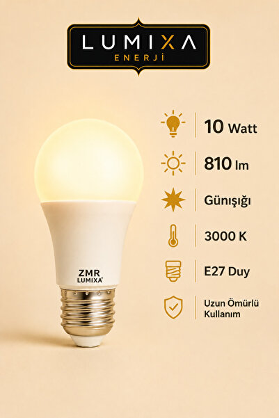 ZMR LUMIXA 10 WATT 810 LM GÜNIŞIĞI RENK AMPUL