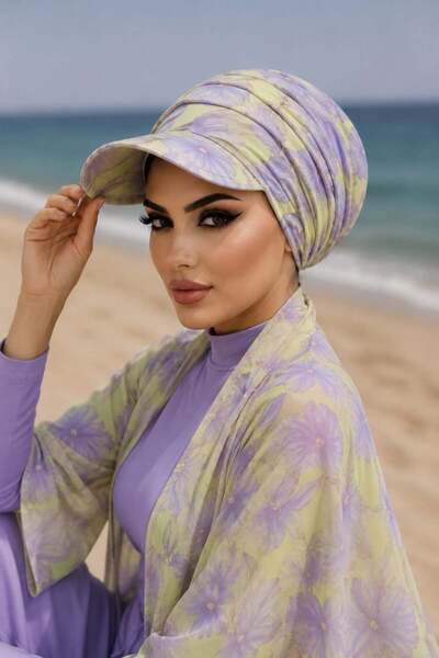Aişe tesettür ليلا سارا سوفت بولز - يمكن استخدامه فوق قبعة البحرية / ملابس ال...
