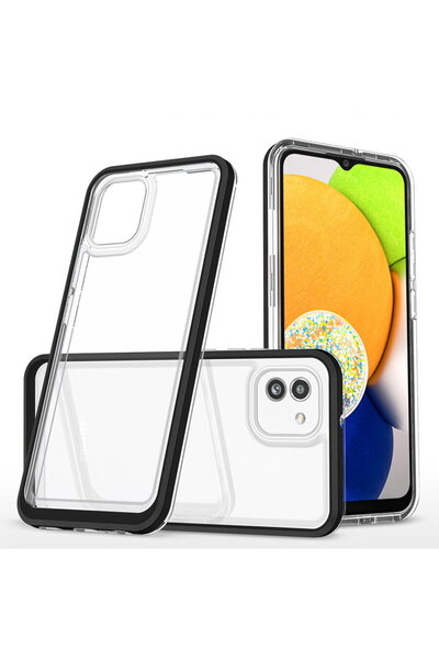 Hurtel Husă transparentă 3 în 1 pentru Samsung Galaxy A03, carcasă silicon cu...