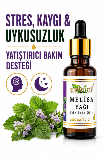 safvital زيت ميليسا 20 مل، زيت عطري للعناية بالأعشاب، زجاجة مزودة بقطارة للاس...
