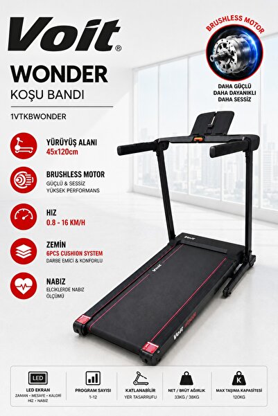 Wonder Treadmill Brushless Motor 16 Km/H Foldable Walking & Treadmill