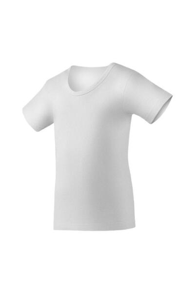 YILDIZ 6 piese Tricou cu gât rotund pentru băieți, cu nervuri, 06Ç