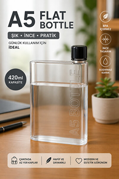 NY HOME A5 İçecek Matarası ŞEFFAF 430 ML