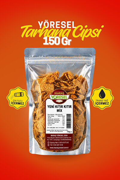 Maraş Yöresel Yeni Kıtır Mix Karışık Tarhana Cipsi Sağlıklı Atıştırmalık 150 gr