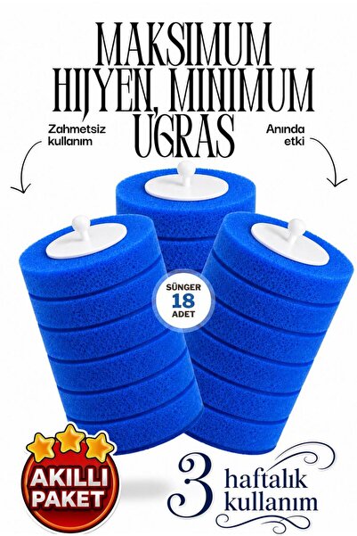 ModernEvAksesuar 18 قطعة (3 عبوات) من إسفنجة التنظيف القابلة للاستخدام مرة وا...