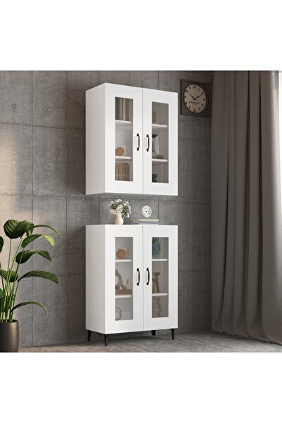 Concept Dulap de perete suspendat, alb, 69,5x34x90 cm