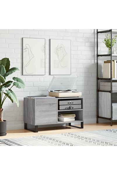Concept Dulap pentru discuri gri sonoma 85x38x48 cm lemn prelucrat