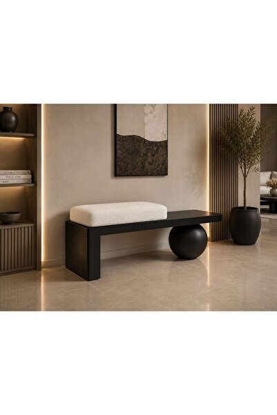 larissa design masif ahşap puf bench