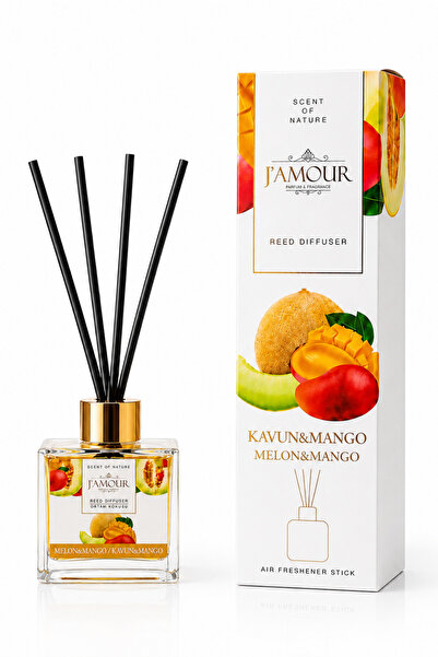 jamour parfum PEPENE GALBEN & MANGO odorizant cu betisoare 100 ml