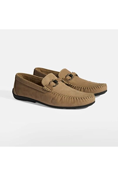 Desa Crispin Mink Men's Suede Casual Shoes with Accessory Detail