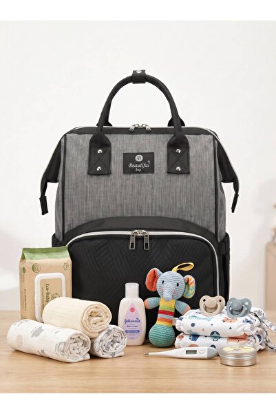 beautiful bag Black Gray Baby Care Bag