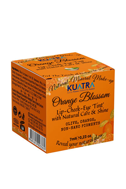 KUATRA Orange Blossom Lip-Cheek-Eye ‘Tint’ Doğal İçerikli Allık, Ruj, Göz Far...
